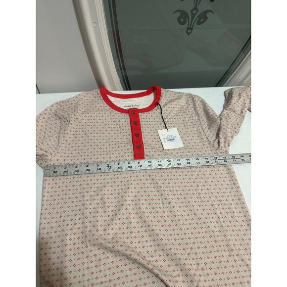 Hearth & Hand With Magnolia, Beige & Orange, 2 Pc Pajamas Set, Small - Picture 8 of 12
